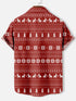Men's Christmas Cartoon Funny Graphic Short Sleeve Hawaiian Shirt